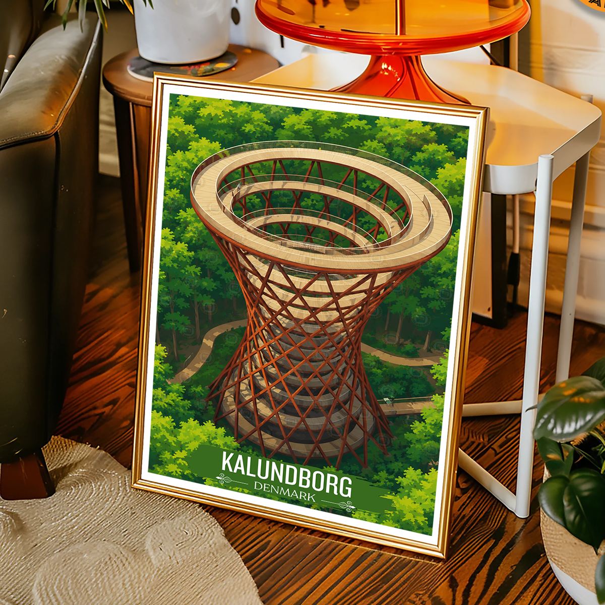 Kalundborg - Denmark - Travel Poster Vintage Style Wall Art Print
