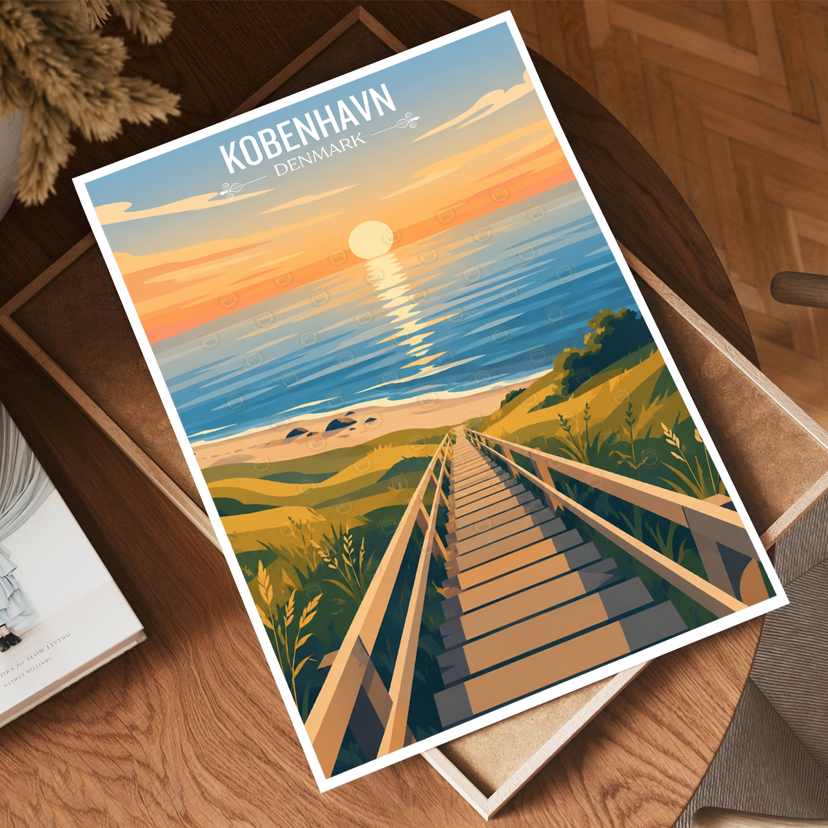 Kobenhavn - Denmark - Travel Poster Vintage Style Wall Art Print