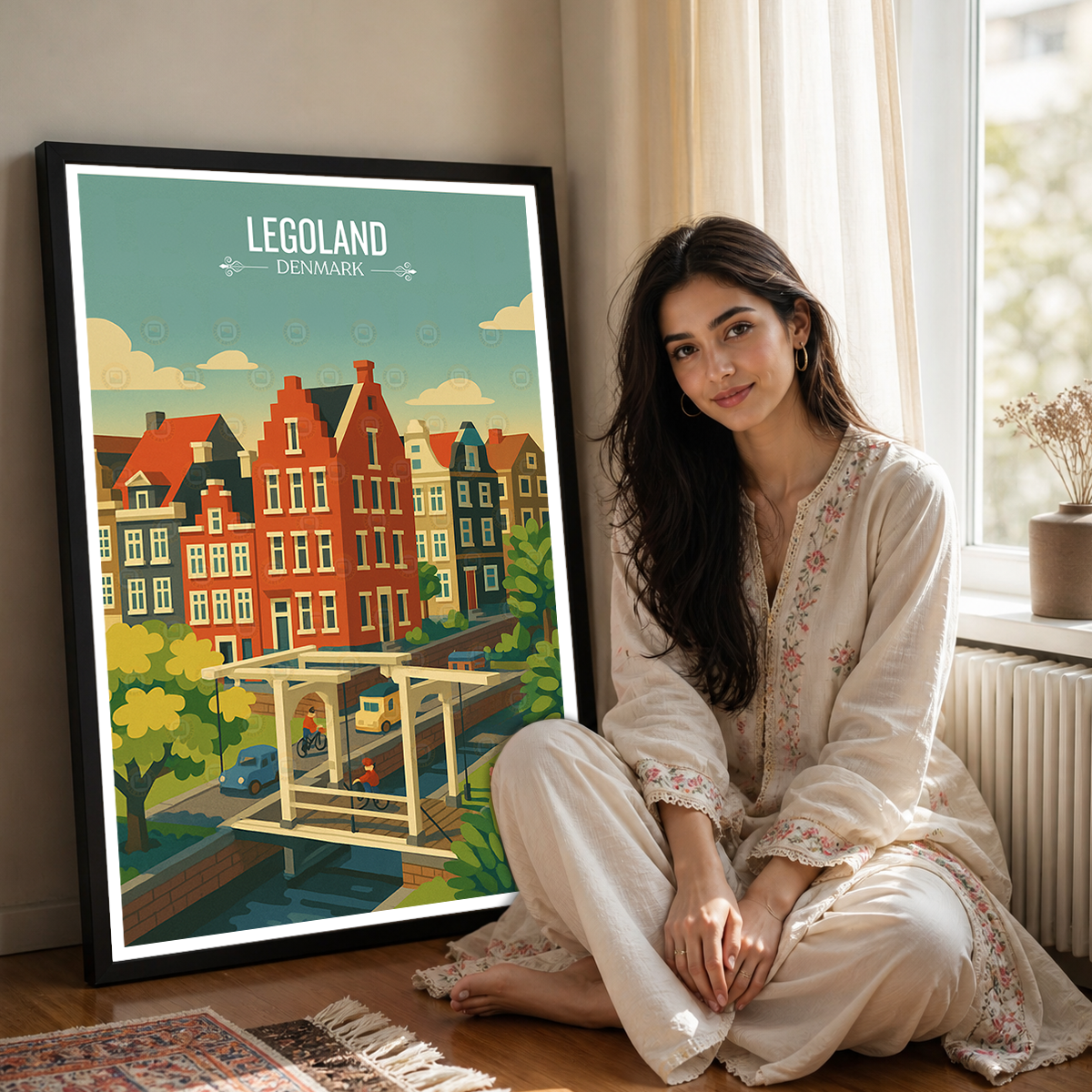 Legoland - Denmark - Travel Poster Vintage Style Wall Art Print