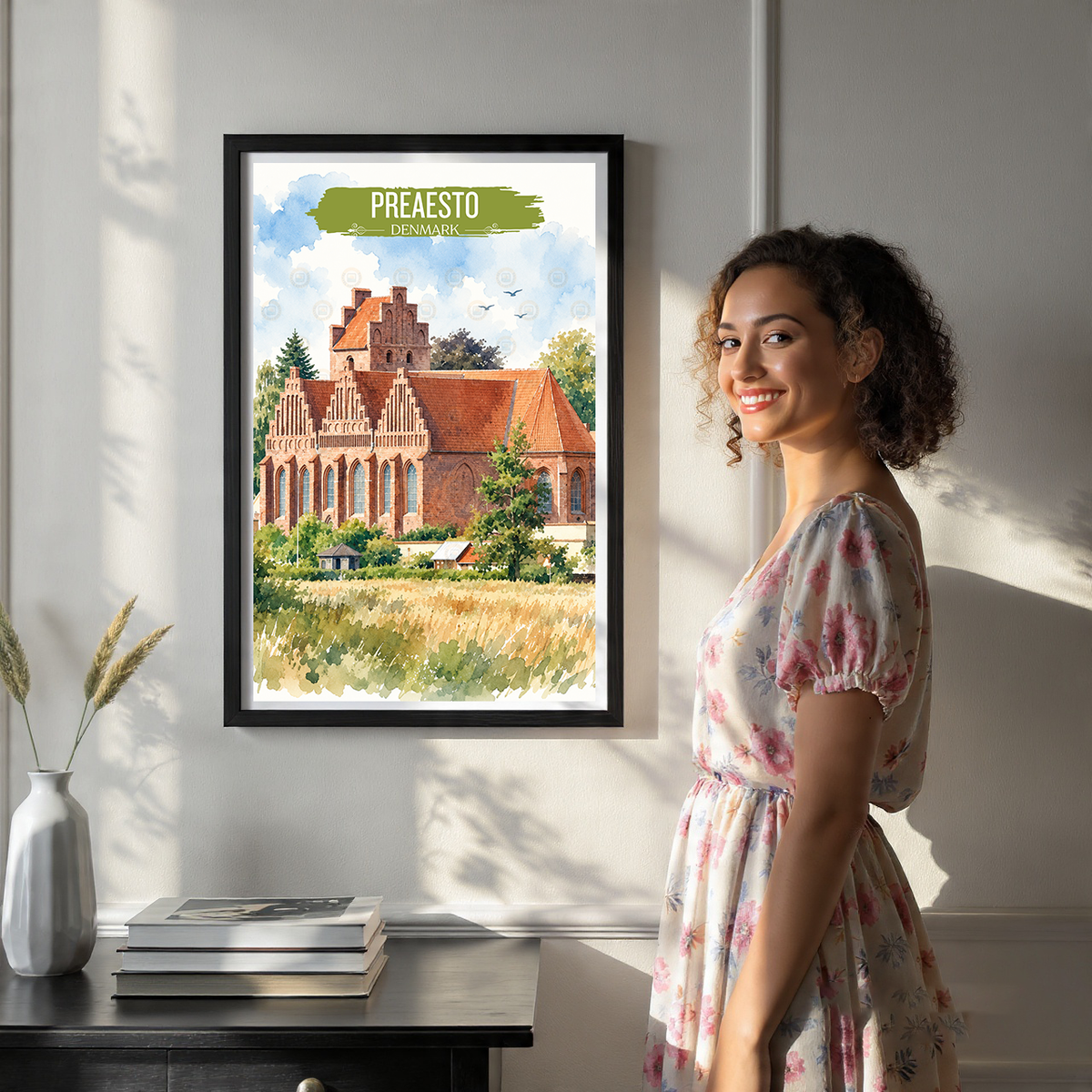 Praesto - Denmark - Travel Poster Vintage Style Wall Art Print - Art Print - Travel Art Poster