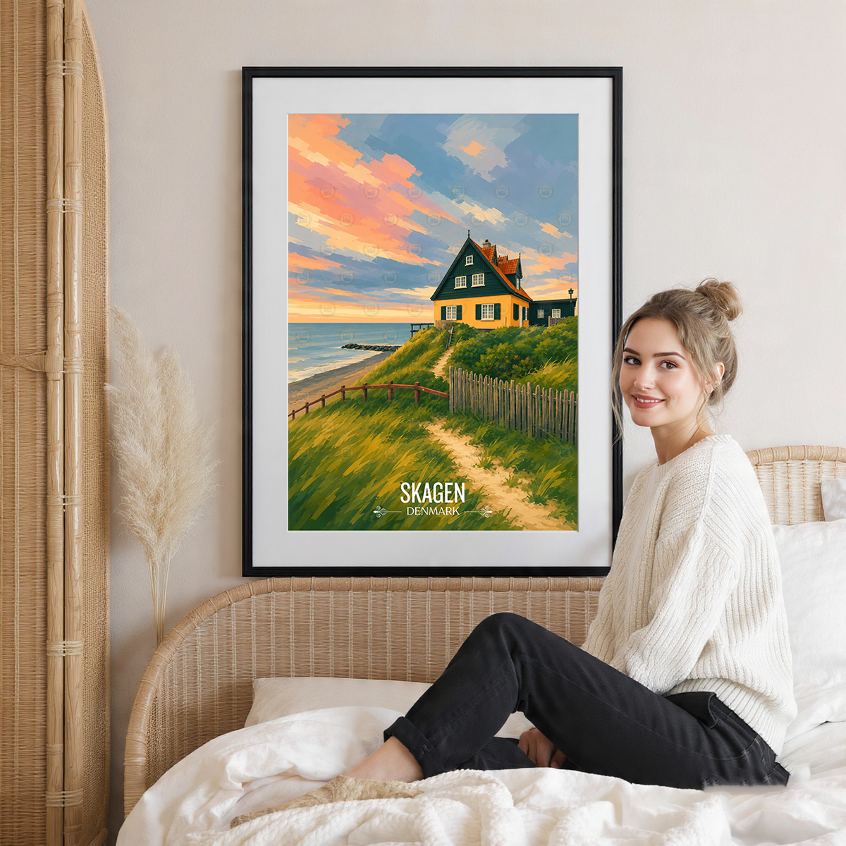 Skagen - Denmark - Travel Poster Vintage Style Wall Art Print - Art Print - Travel Art Poster