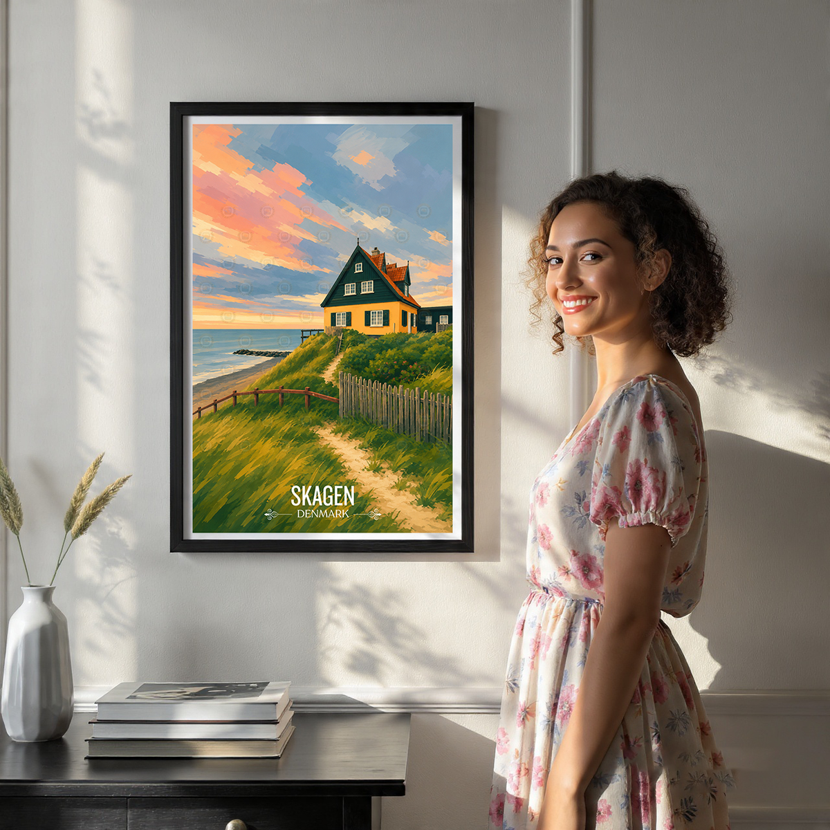 Skagen - Denmark - Travel Poster Vintage Style Wall Art Print - Art Print - Travel Art Poster