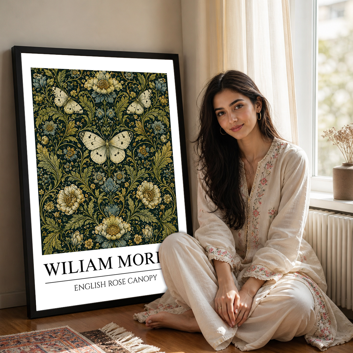 English Rose Canopy - William Morris - Wall Deco Poster Print - Art Print - Travel Art Poster