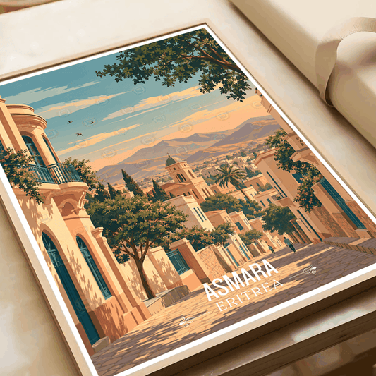 Asmara - Eritrea - Travel Wall Art Deco Poster Print | Modern Style - Travel Art Poster Print