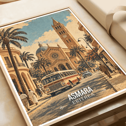 Asmara - Eritrea - Travel Wall Art Deco Poster Print | Modern Style - Travel Art Poster Print