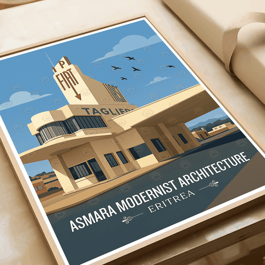 Asmara - Eritrea - Travel Wall Art Deco Poster Print | Modern Style - Travel Art Poster Print