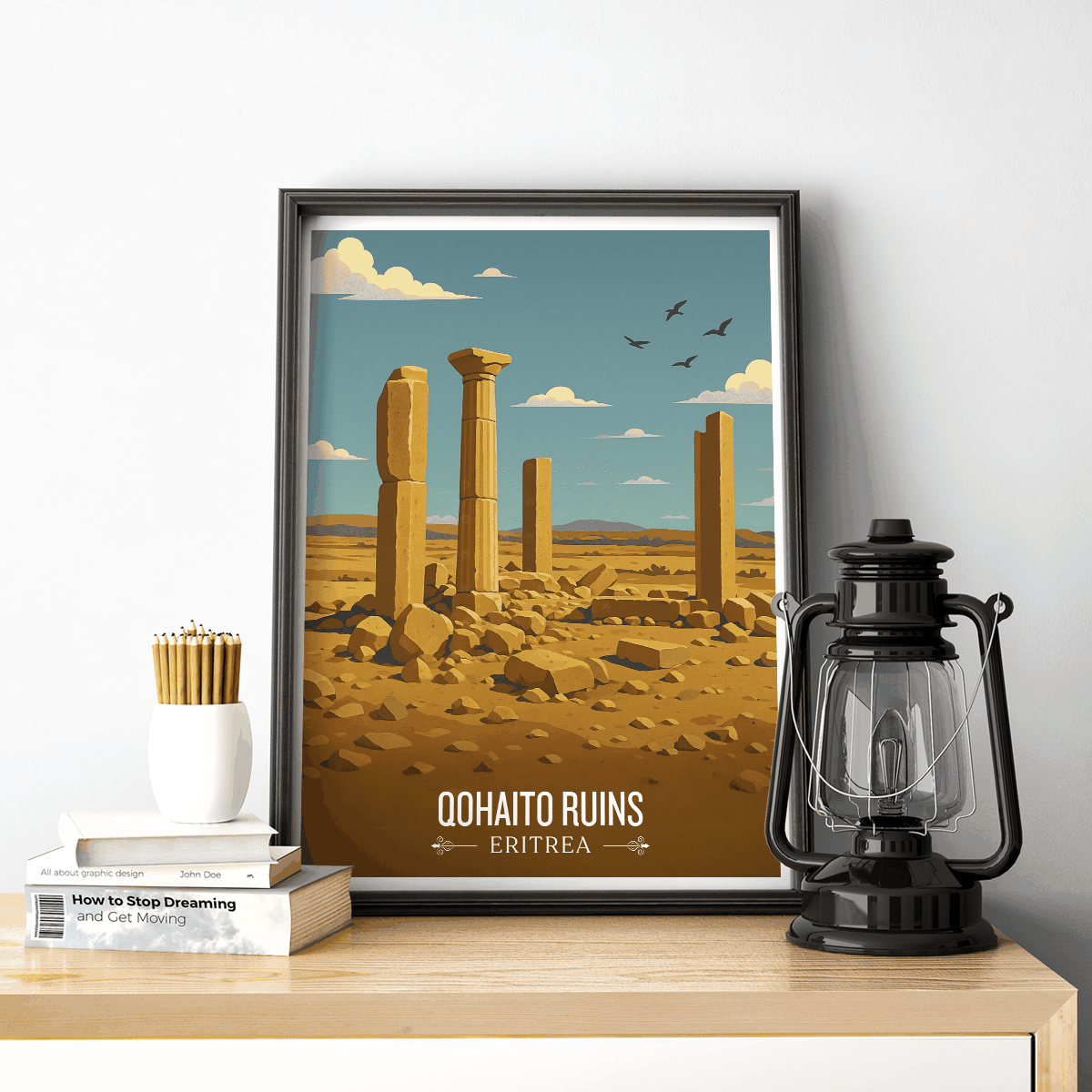 Qohaito Ruins - Eritrea - Travel Wall Art Deco Poster Print | Modern Style - Travel Art Poster Print