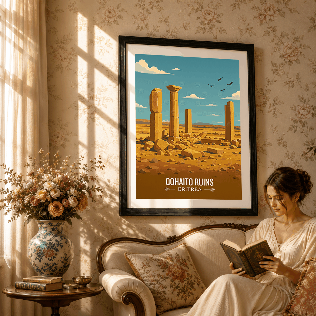 Qohaito Ruins - Eritrea - Travel Wall Art Deco Poster Print | Modern Style - Travel Art Poster Print