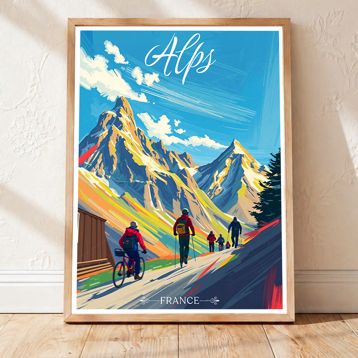 Alps - France - Travel Art Wall Deco Poster - Art Print - Travel Art Poster