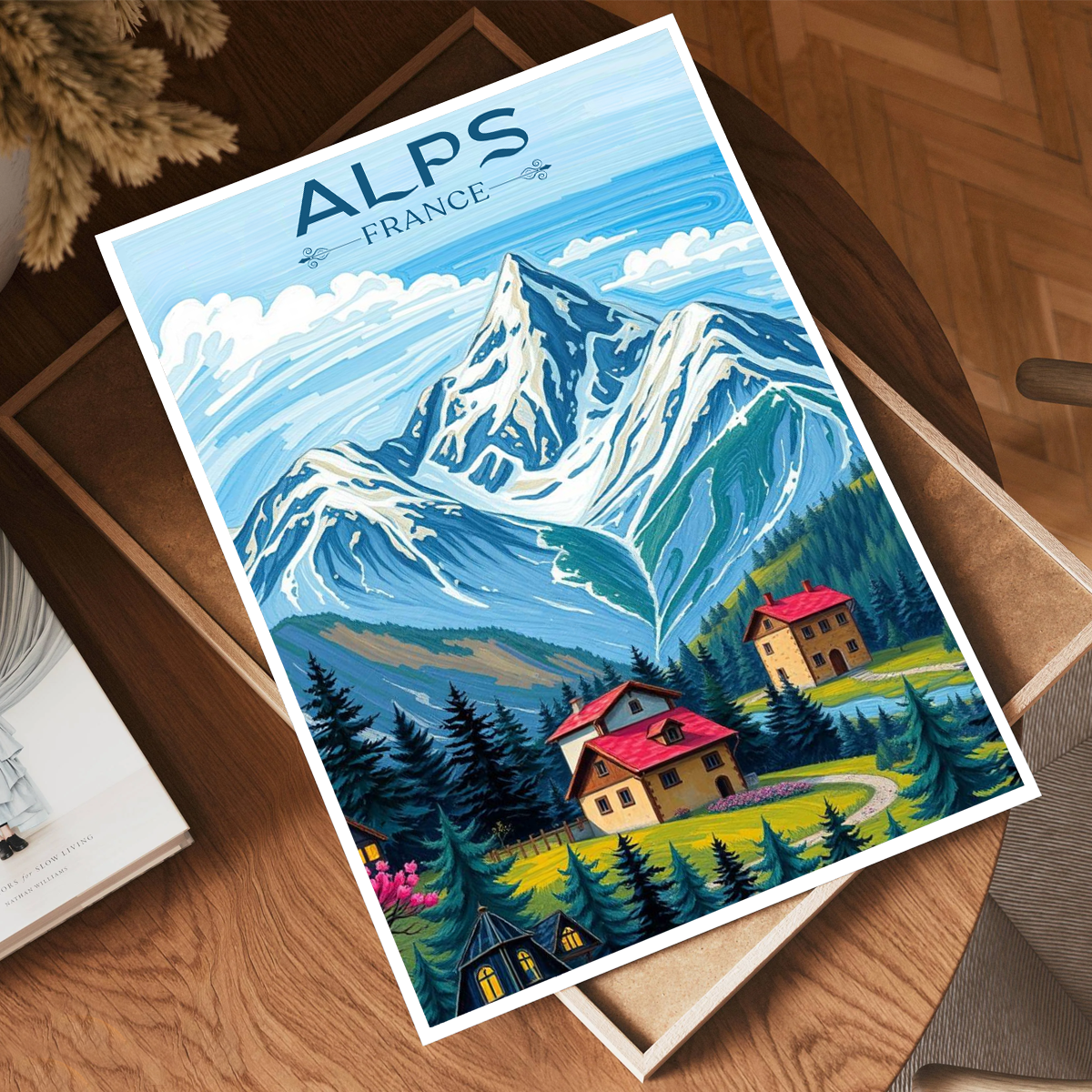 Alpes Françaises - France - Travel Art Wall Deco Poster - Art Print - Travel Art Poster