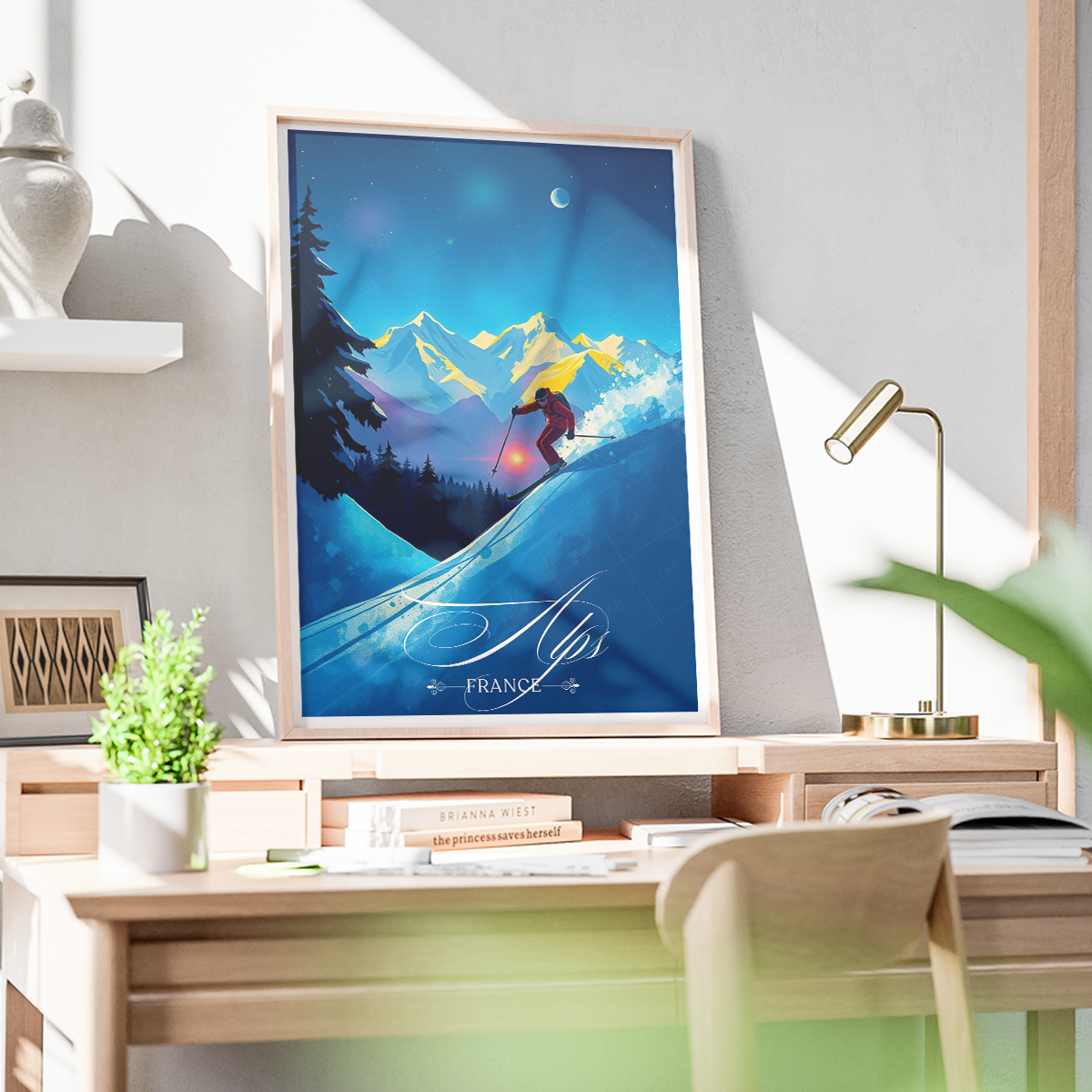 Graian Alps - France - Travel Art Wall Deco Poster - Art Print - Travel Art Poster