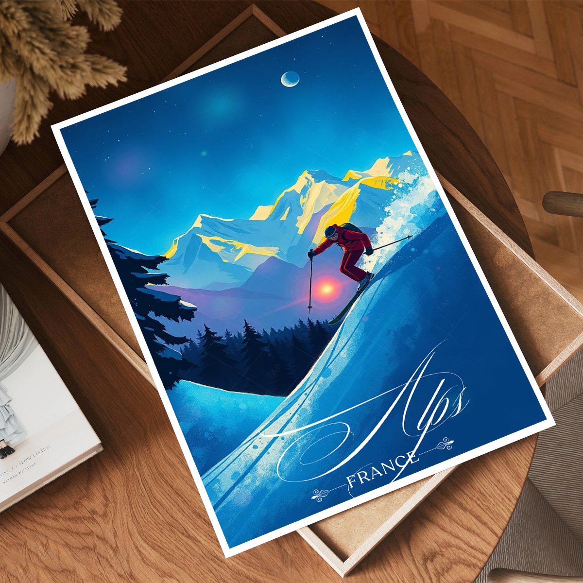 Graian Alps - France - Travel Art Wall Deco Poster - Art Print - Travel Art Poster