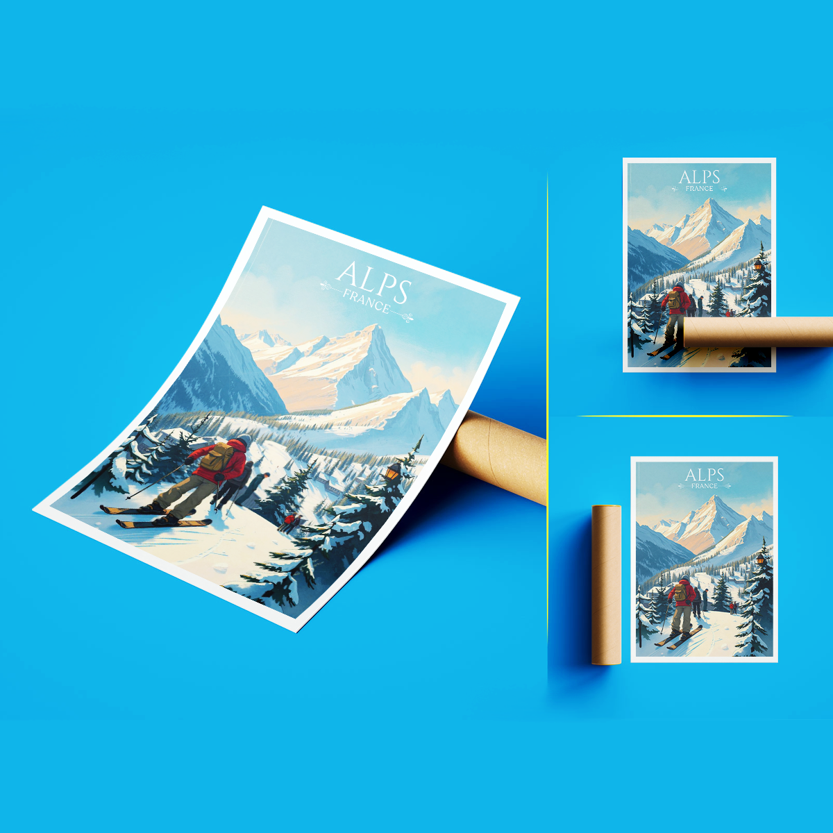 Dauphiné Alps - France - Travel Art Wall Deco Poster - Art Print - Travel Art Poster
