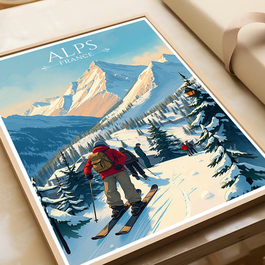 Dauphiné Alps - France - Travel Art Wall Deco Poster - Art Print - Travel Art Poster