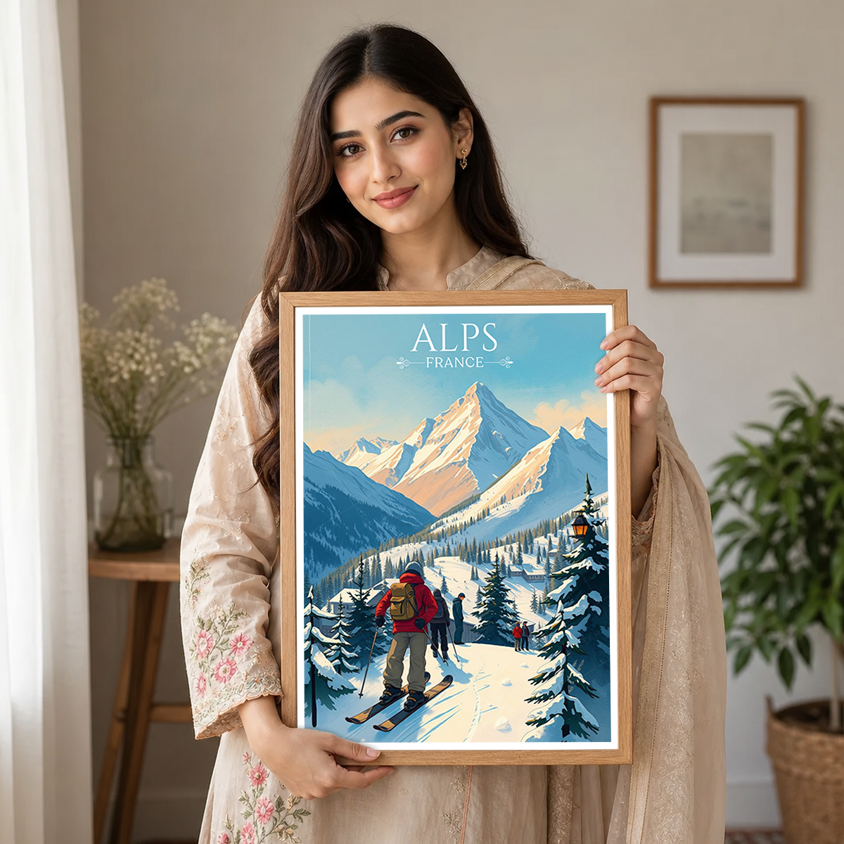 Dauphiné Alps - France - Travel Art Wall Deco Poster - Art Print - Travel Art Poster