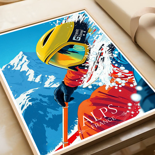 Auvergne-Rhône-Alpes - France - Travel Art Wall Deco Poster - Art Print - Travel Art Poster