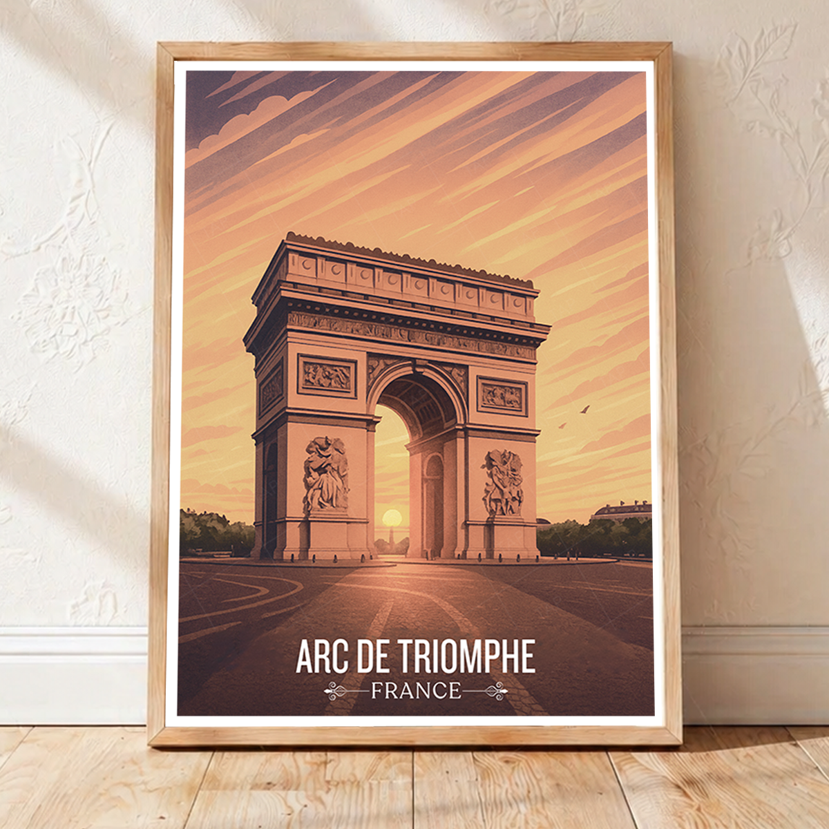 Arc De Triomphe - France - Travel Art Wall Deco Poster - Art Print - Travel Art Poster