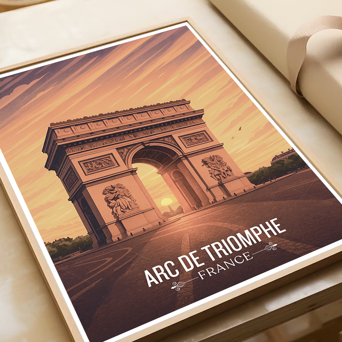 Arc De Triomphe - France - Travel Art Wall Deco Poster - Art Print - Travel Art Poster