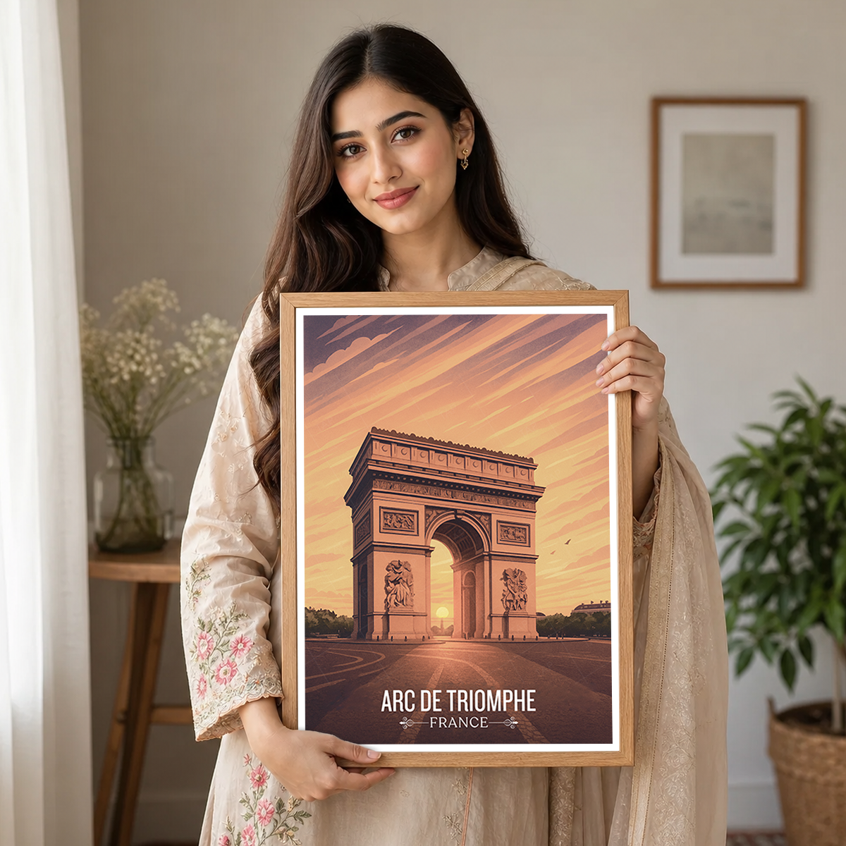 Arc De Triomphe - France - Travel Art Wall Deco Poster - Art Print - Travel Art Poster
