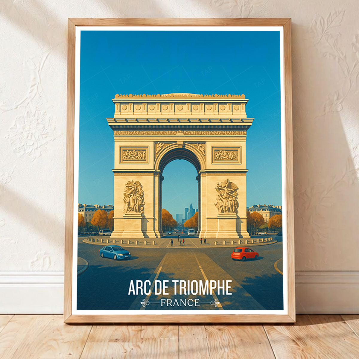 Arch of Triumph of the Star - France - Travel Art Wall Deco Poster - Art Print - Travel Art Poster