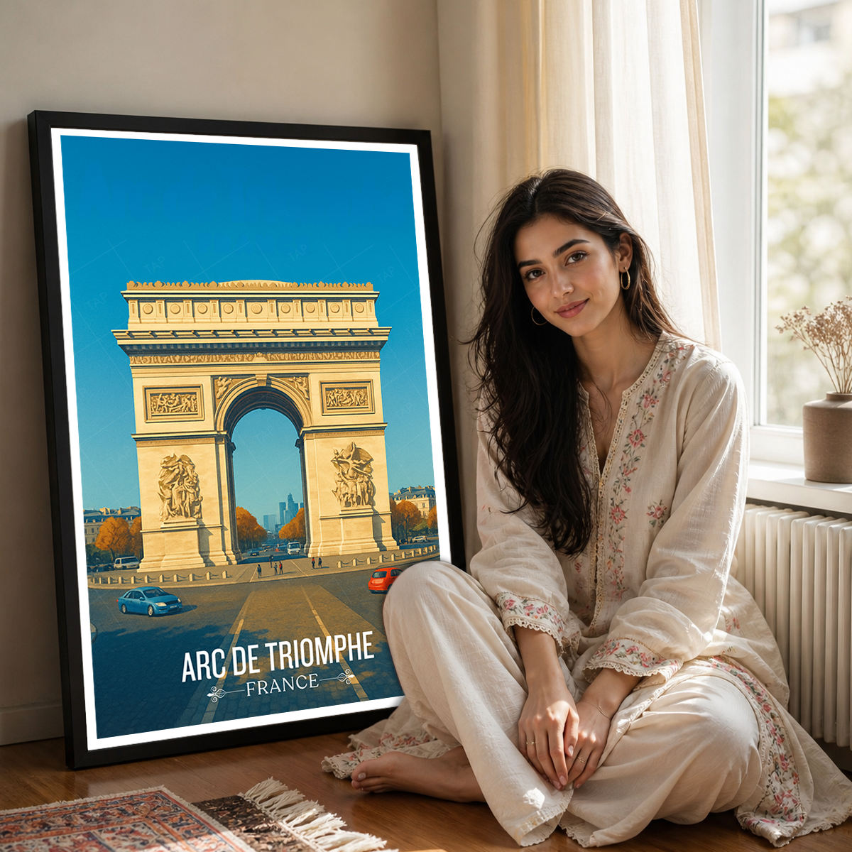 Arch of Triumph of the Star - France - Travel Art Wall Deco Poster - Art Print - Travel Art Poster