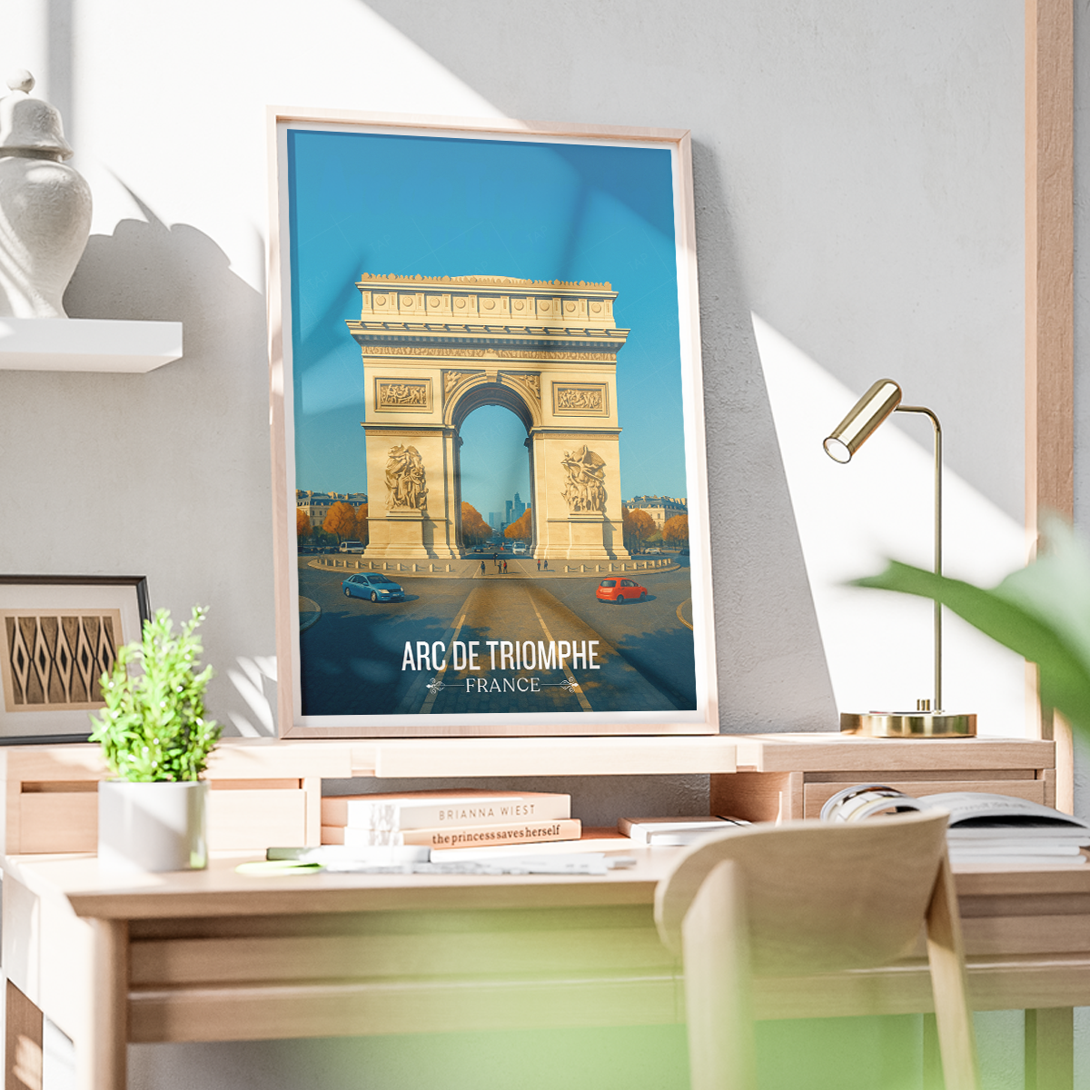 Arch of Triumph of the Star - France - Travel Art Wall Deco Poster - Art Print - Travel Art Poster