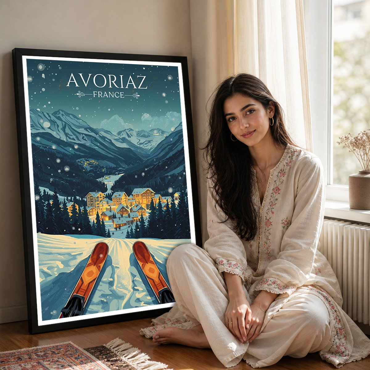 Avoréaz - France - Travel Art Wall Deco Poster - Art Print - Travel Art Poster
