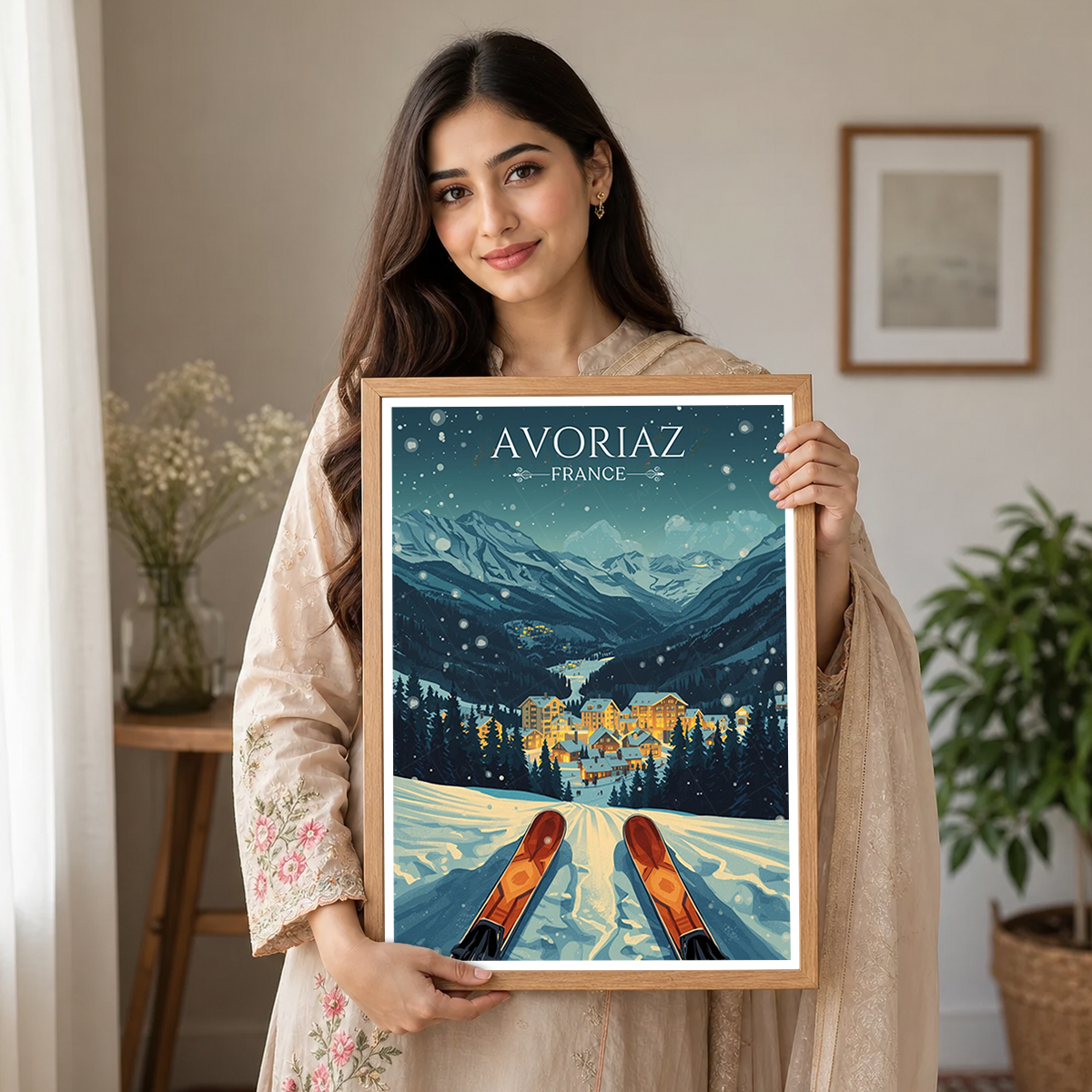 Avoréaz - France - Travel Art Wall Deco Poster - Art Print - Travel Art Poster