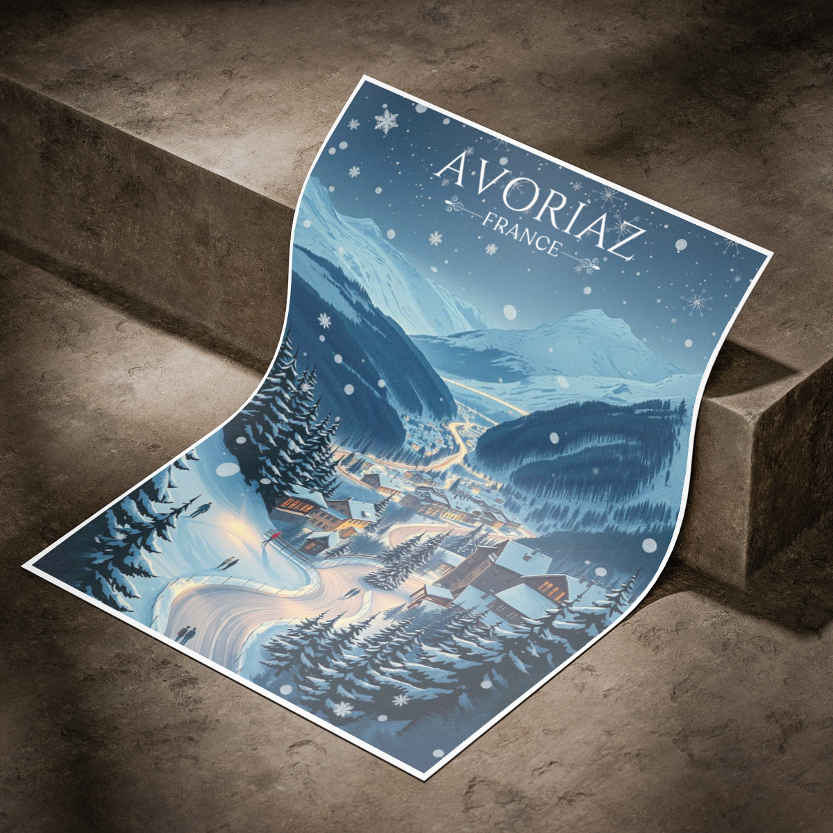 Avoriaz 1800 - France - Travel Art Wall Deco Poster - Art Print - Travel Art Poster