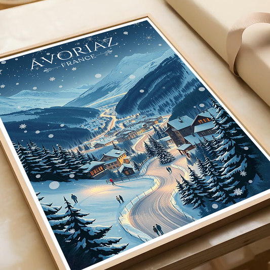 Avoriaz 1800 - France - Travel Art Wall Deco Poster - Art Print - Travel Art Poster