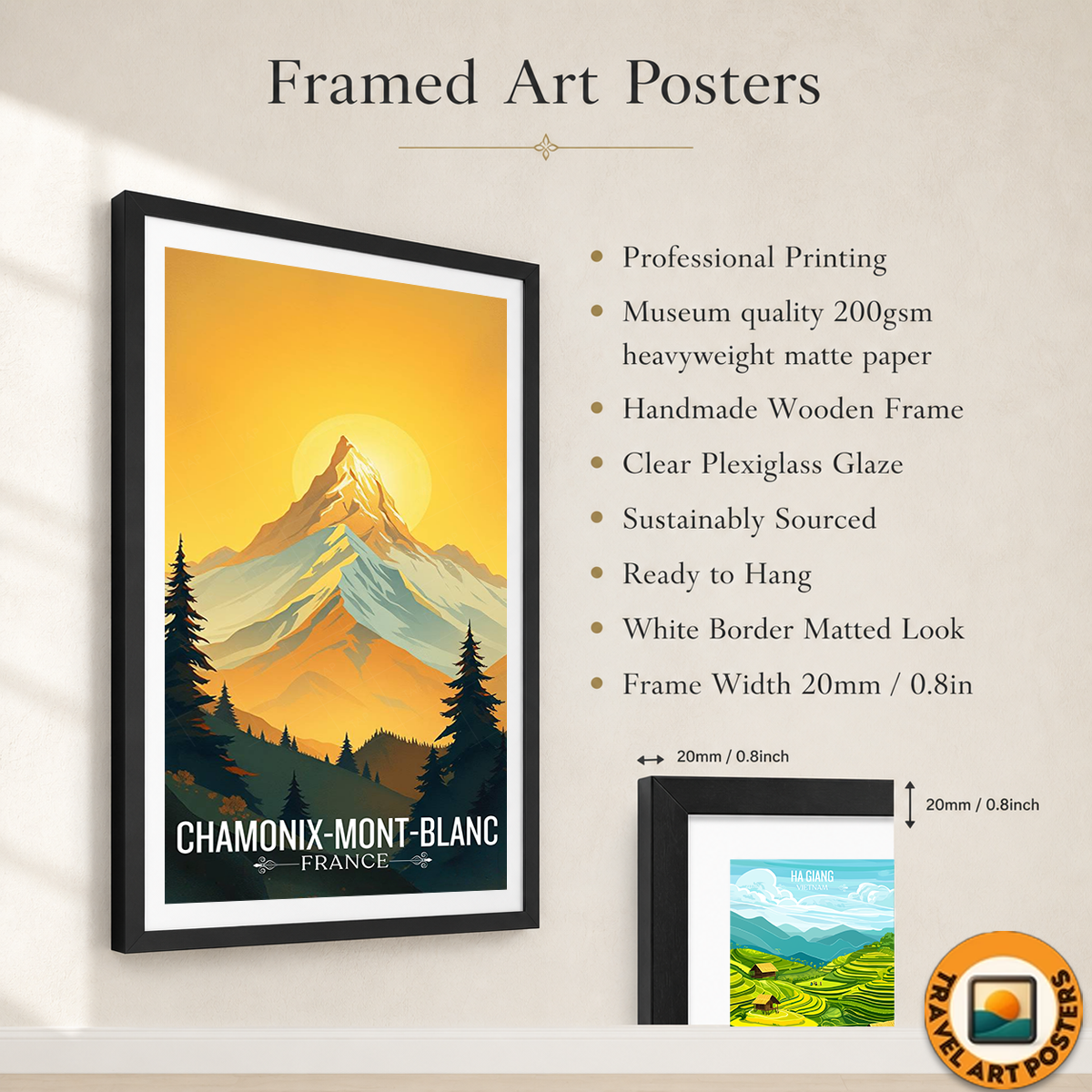 Chamonix - France - Travel Art Wall Deco Poster - Art Print - Travel Art Poster