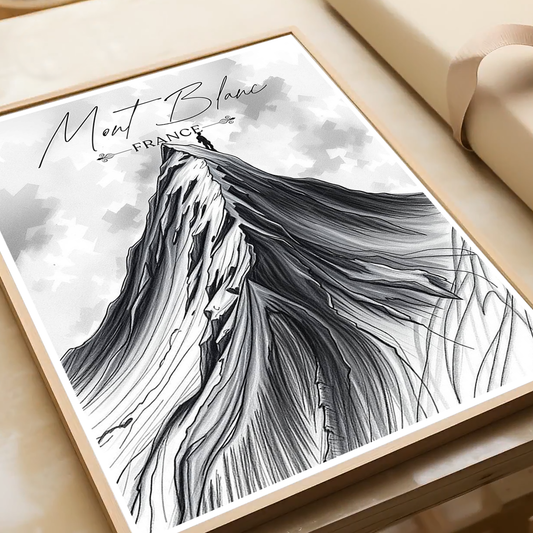 The White Lady Chamonix - France - Travel Art Wall Deco Poster - Art Print - Travel Art Poster