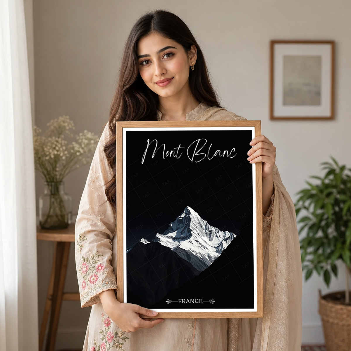 Mont Blanc - France - Travel Art Wall Deco Poster - Art Print - Travel Art Poster