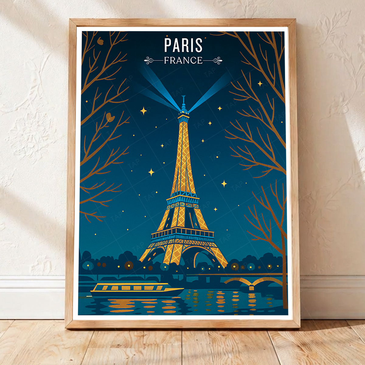 Eiffel Tower - France - Travel Art Wall Deco Poster - Art Print - Travel Art Poster