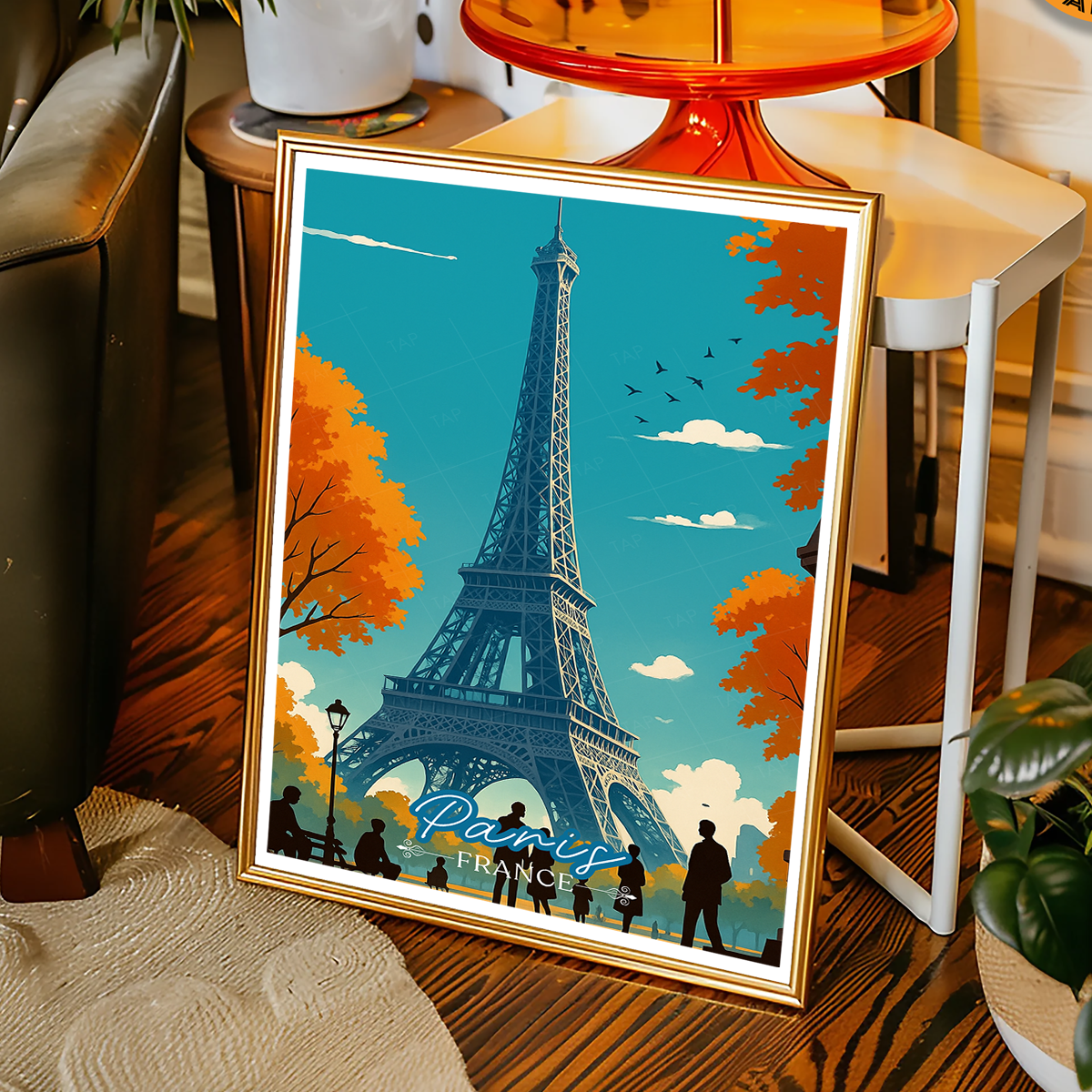 La Tour Eiffel - France - Travel Art Wall Deco Poster - Art Print - Travel Art Poster