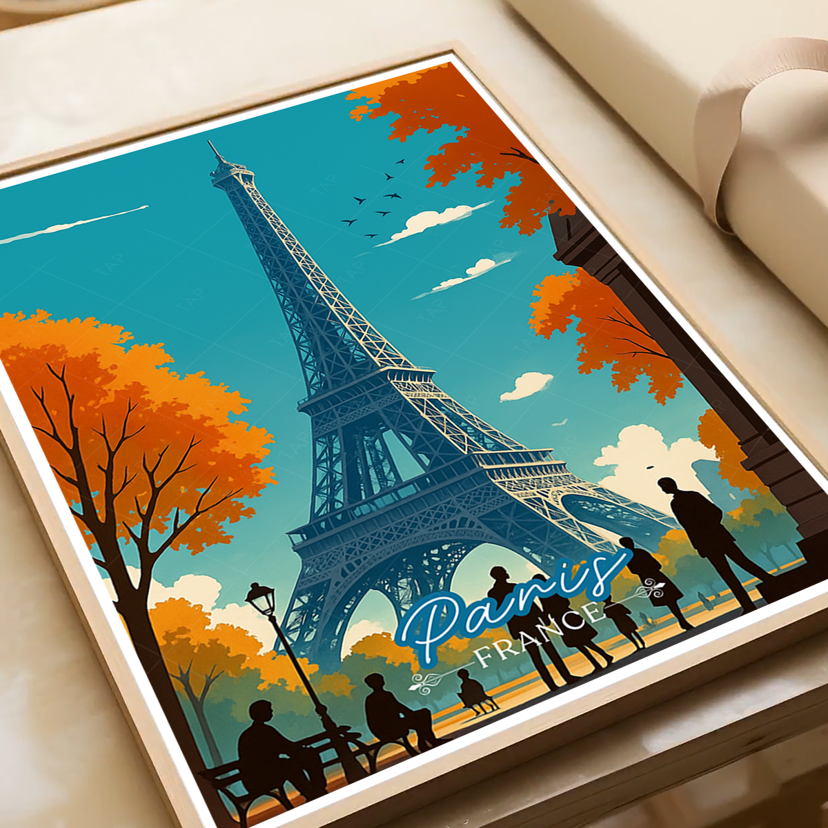 La Tour Eiffel - France - Travel Art Wall Deco Poster - Art Print - Travel Art Poster