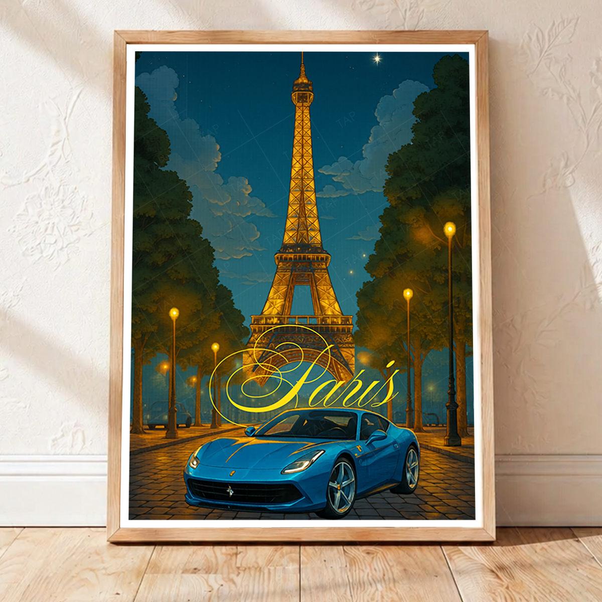 The Red Woman - France - Travel Art Wall Deco Poster - Art Print - Travel Art Poster