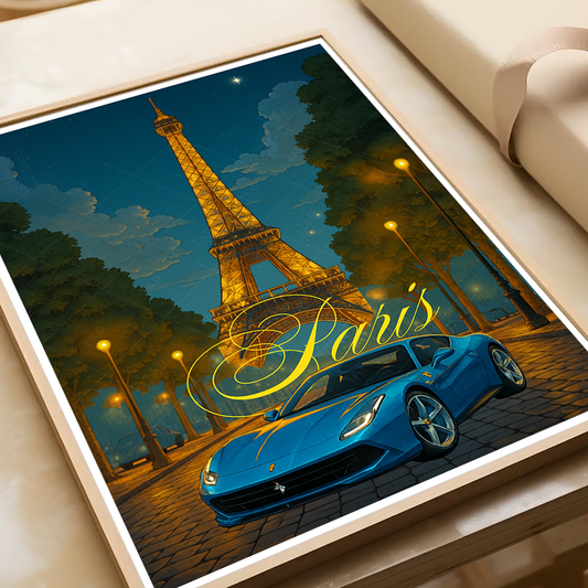The Red Woman - France - Travel Art Wall Deco Poster - Art Print - Travel Art Poster