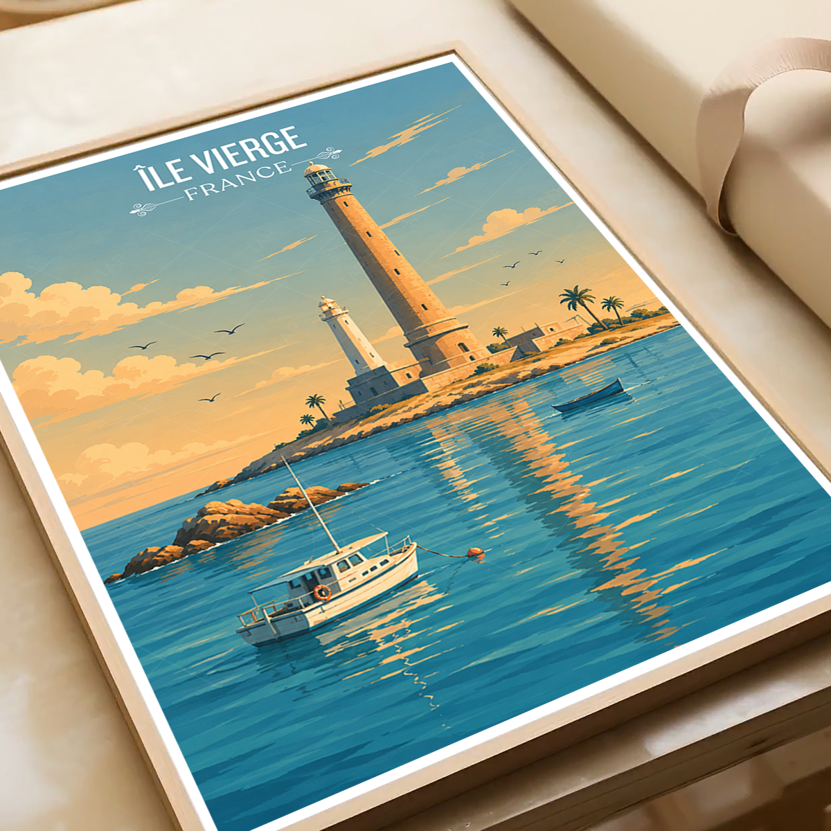 Île Vierge - France - Travel Art Wall Deco Poster - Art Print - Travel Art Poster