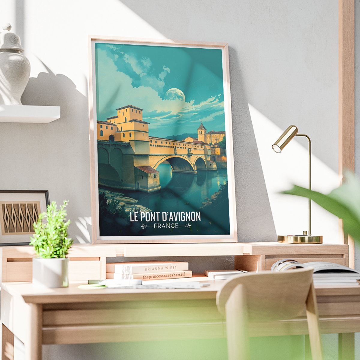 Le Pont D'avignon - France - Travel Art Wall Deco Poster - Art Print - Travel Art Poster