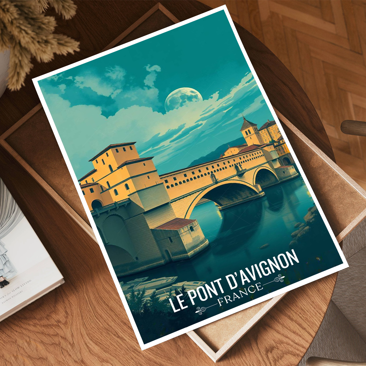 Le Pont D'avignon - France - Travel Art Wall Deco Poster - Art Print - Travel Art Poster