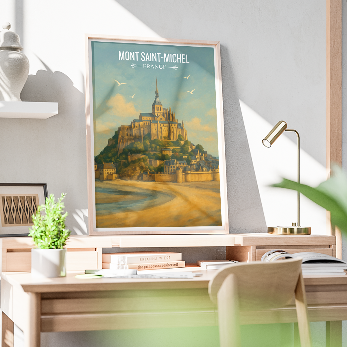 Mont Saint-Michel - France - Travel Art Wall Deco Poster - Art Print - Travel Art Poster