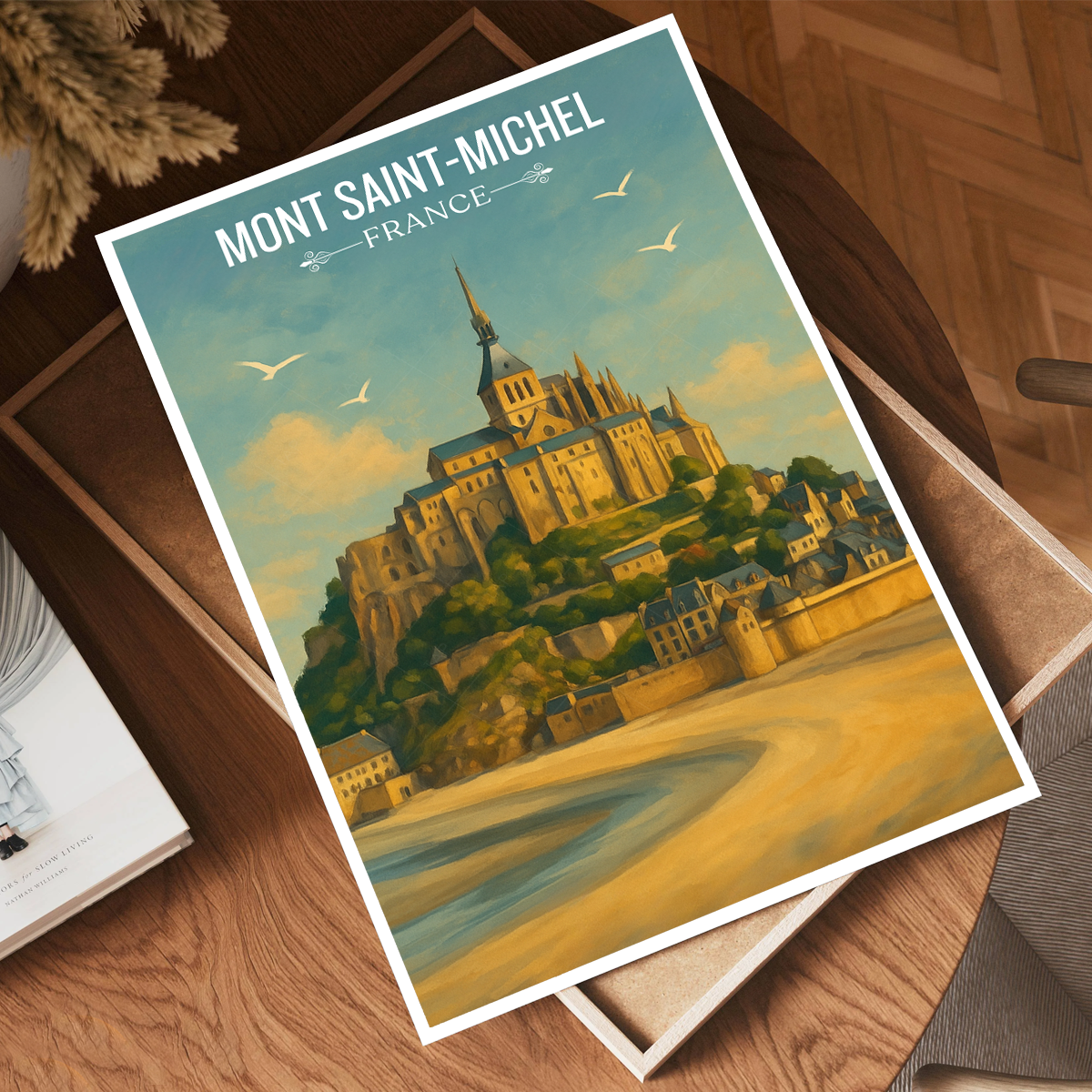 Mont Saint-Michel - France - Travel Art Wall Deco Poster - Art Print - Travel Art Poster