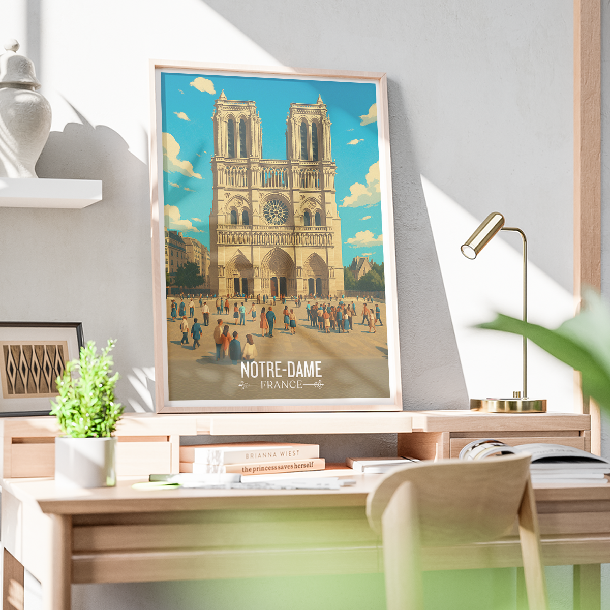 Notre-Dame of Paris - France - Travel Art Wall Deco Poster - Art Print - Travel Art Poster