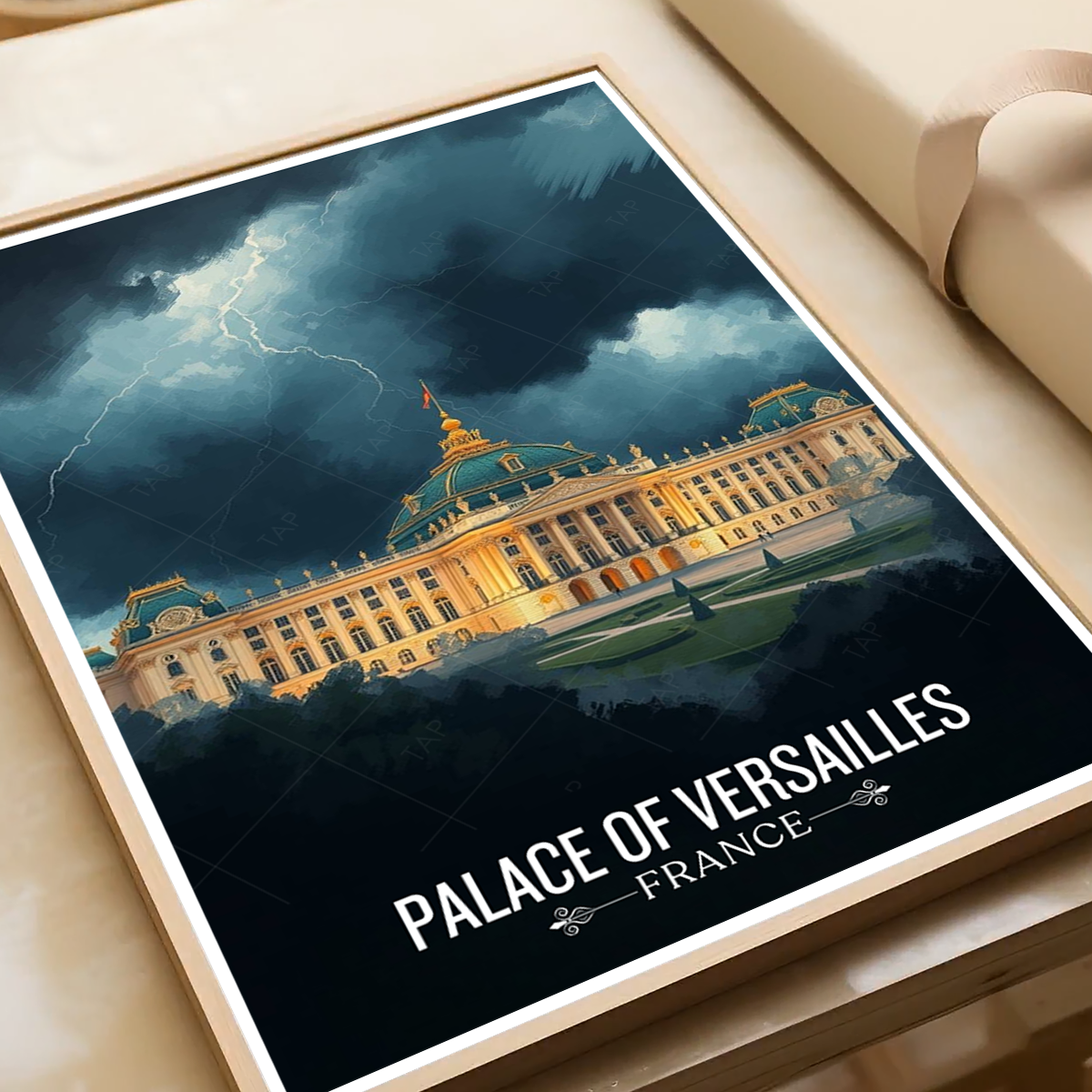 Palace of Versailles - France - Travel Art Wall Deco Poster - Art Print - Travel Art Poster