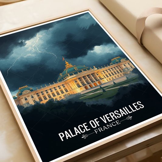 Palace of Versailles - France - Travel Art Wall Deco Poster - Art Print - Travel Art Poster
