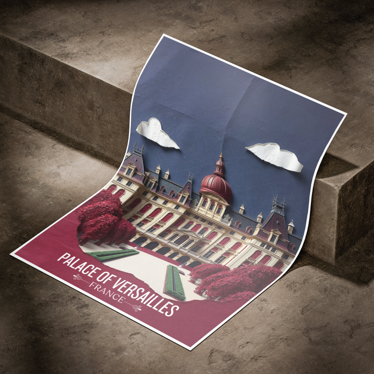 Château de Versailles - France - Travel Art Wall Deco Poster - Art Print - Travel Art Poster
