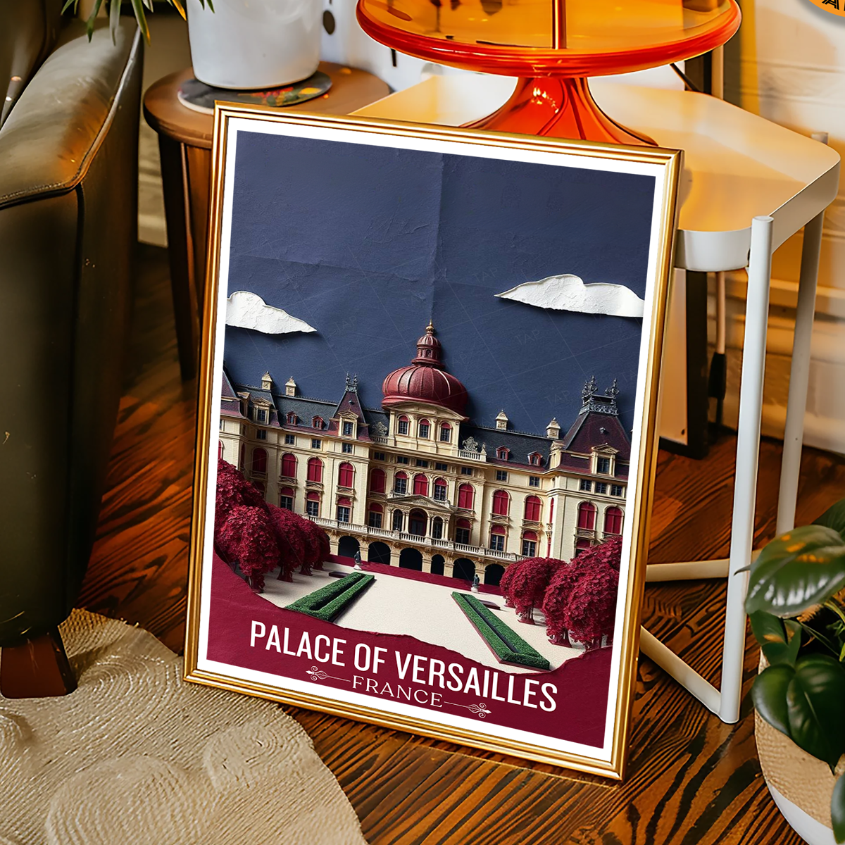 Château de Versailles - France - Travel Art Wall Deco Poster - Art Print - Travel Art Poster