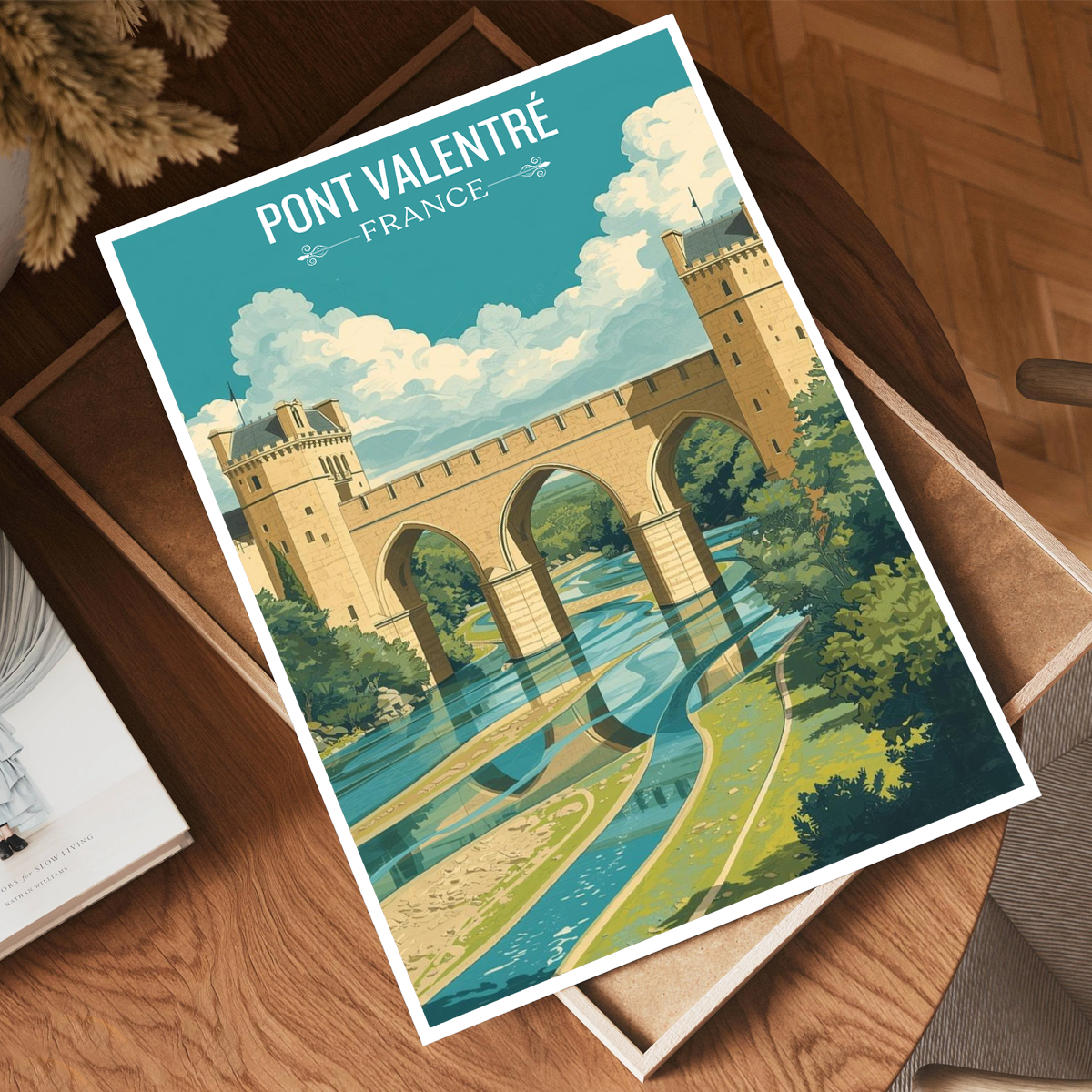 Valentré Bridge - France - Travel Art Wall Deco Poste - Art Print - Travel Art Poster