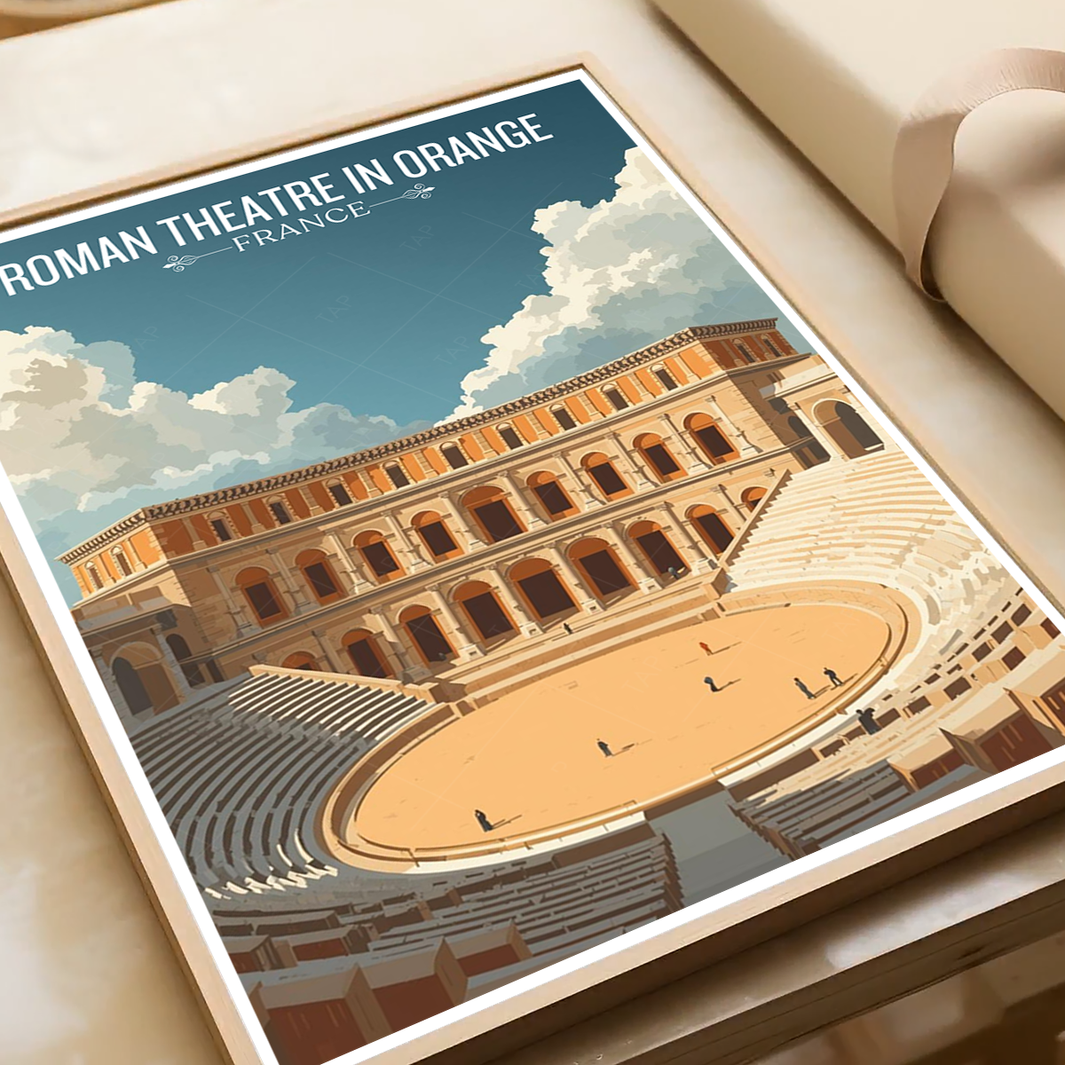 Roman Theatre in Orange - France - Travel Art Wall Deco Poste - Art Print - Travel Art Poster